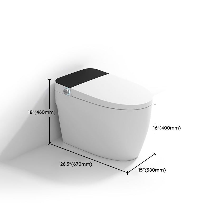 Contemporary One Piece Toilet Concealed Tank Toilet Bowl with Slow Close Seat for Washroom