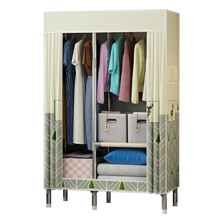 Contemporary Wardrobe Closet with Legs Metal Wardrobe Cabinet