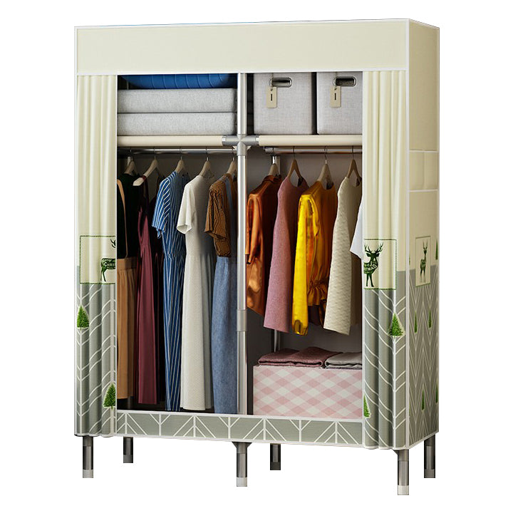 Contemporary Wardrobe Closet with Legs Metal Wardrobe Cabinet
