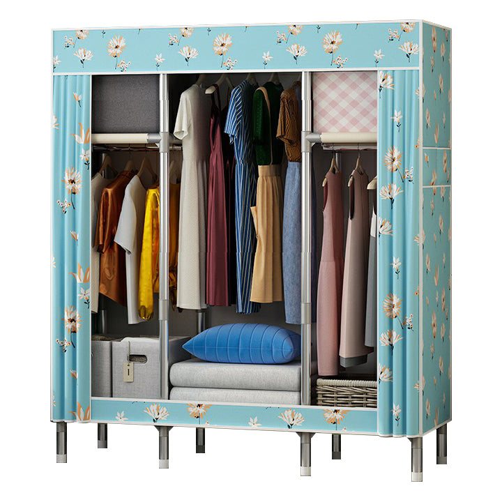 Contemporary Wardrobe Closet with Legs Metal Wardrobe Cabinet