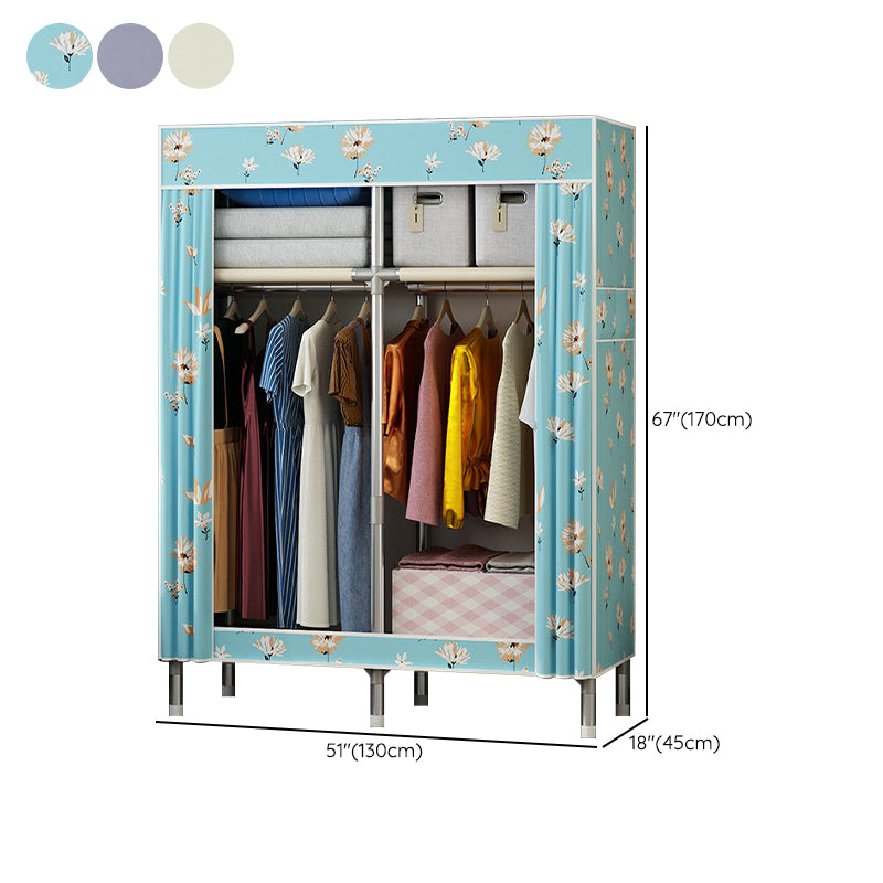 Contemporary Wardrobe Closet with Legs Metal Wardrobe Cabinet