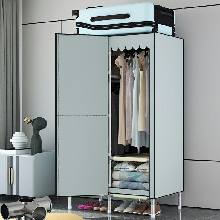 Hinged Steel Wardrobe Armoire Contemporary Wardrobe Closet with Legs