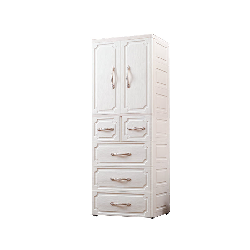 White Plastic Wardrobe Closet Contemporary Wardrobe Armoire for Home