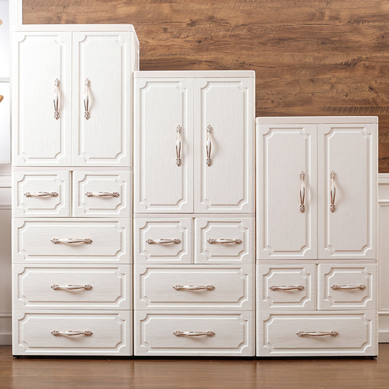 White Plastic Wardrobe Closet Contemporary Wardrobe Armoire for Home