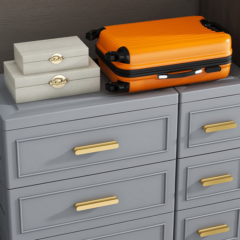 Plastic Wardrobe Cabinet with Drawer Modern Hinged Wardrobe Closet