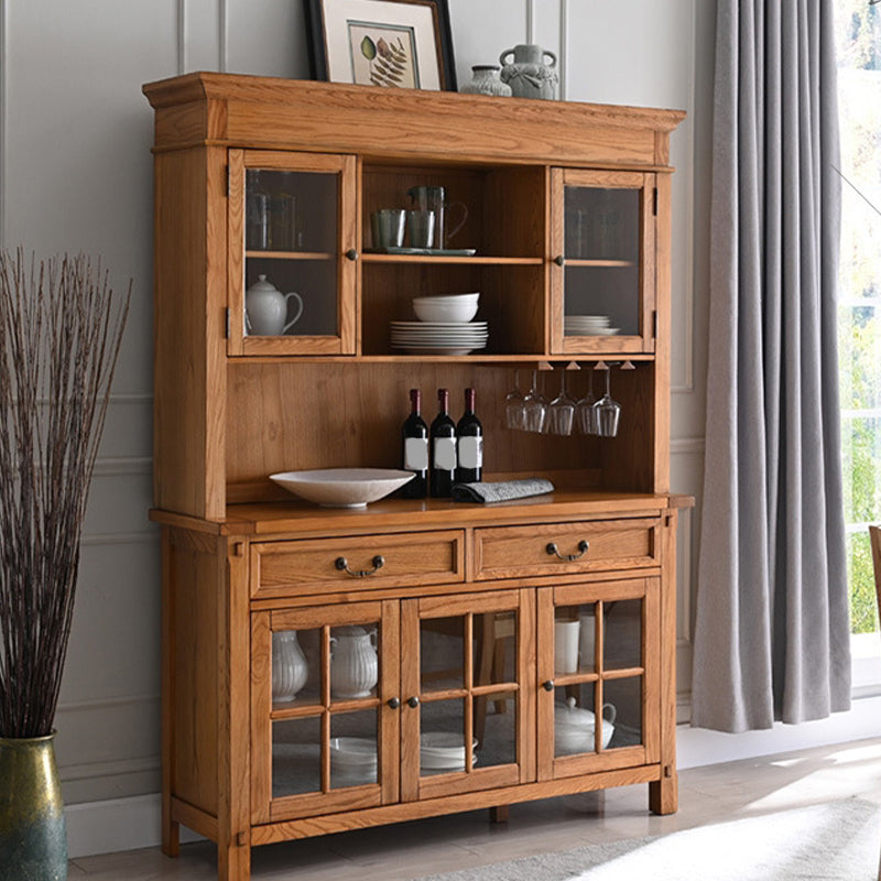 Modern Wood Sideboard Buffet 2 Drawers Cabinets Buffet Sideboard