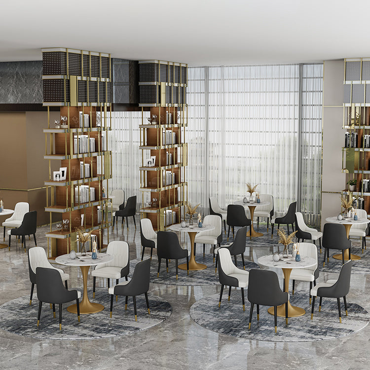 Glam Dinette Set for Dining Room 1/4/5 Pieces Polished Finish Dining Table Set