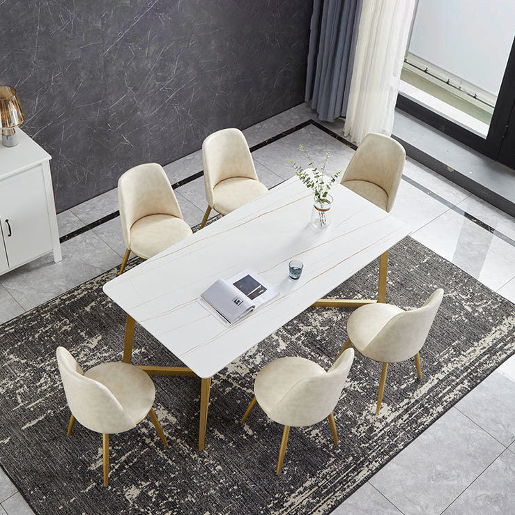 Glossy White Dining Table Set 1/4/5/7 Pieces Glam Dinette Set for Dining Room