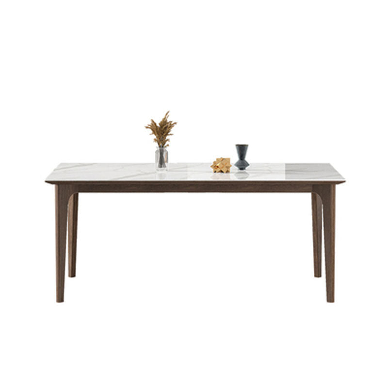 Stone Top Dining Table Set with Ash Wood Frame 1/3/4 Pieces Modern Dinette Set