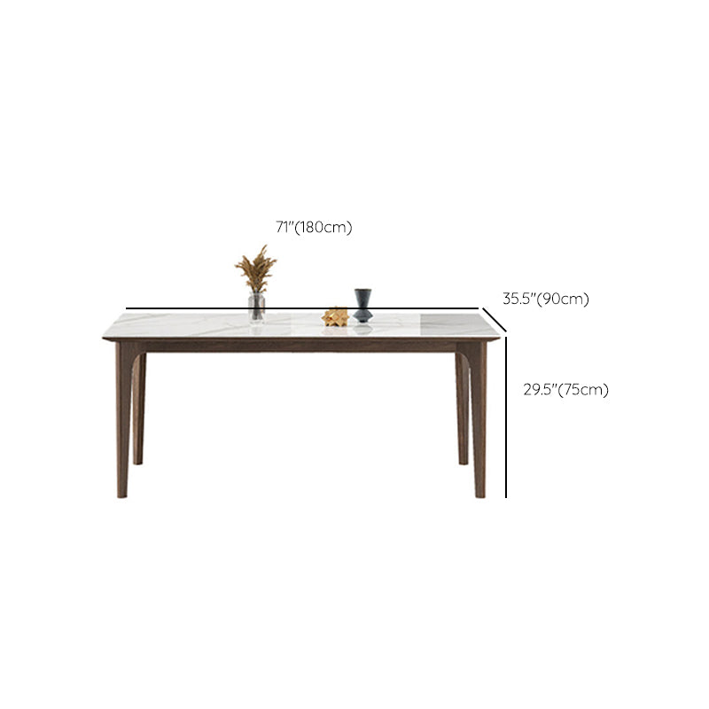 Stone Top Dining Table Set with Ash Wood Frame 1/3/4 Pieces Modern Dinette Set