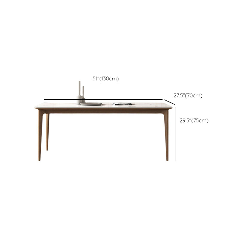 Rectangular Dining Table Set 1/4/5/7 Pieces Dinette Set with Brown Wood Frame
