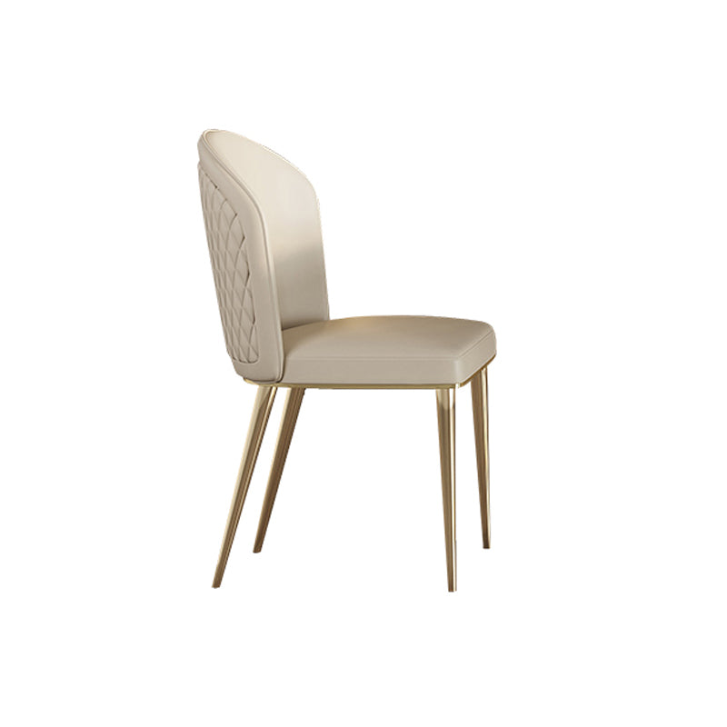 Glam Dining Table Set 1/4/5/7 Pcs Stone Dining Table with Armless Chairs