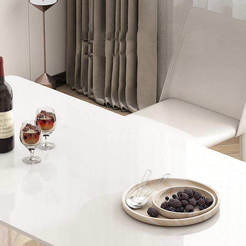 Modern Dining Table Set 1/4/5/7 Pcs Sintered Stone Top Dining Table with Armless Chairs