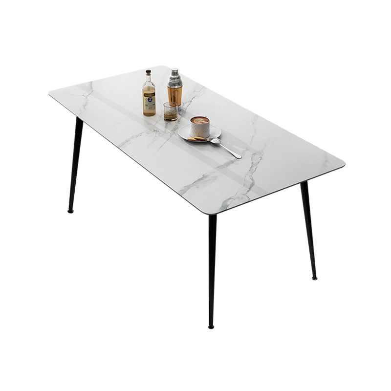 Sintered Stone Dining Table Set 1/5 Pcs Rectangle Dining Table with Armless Chairs