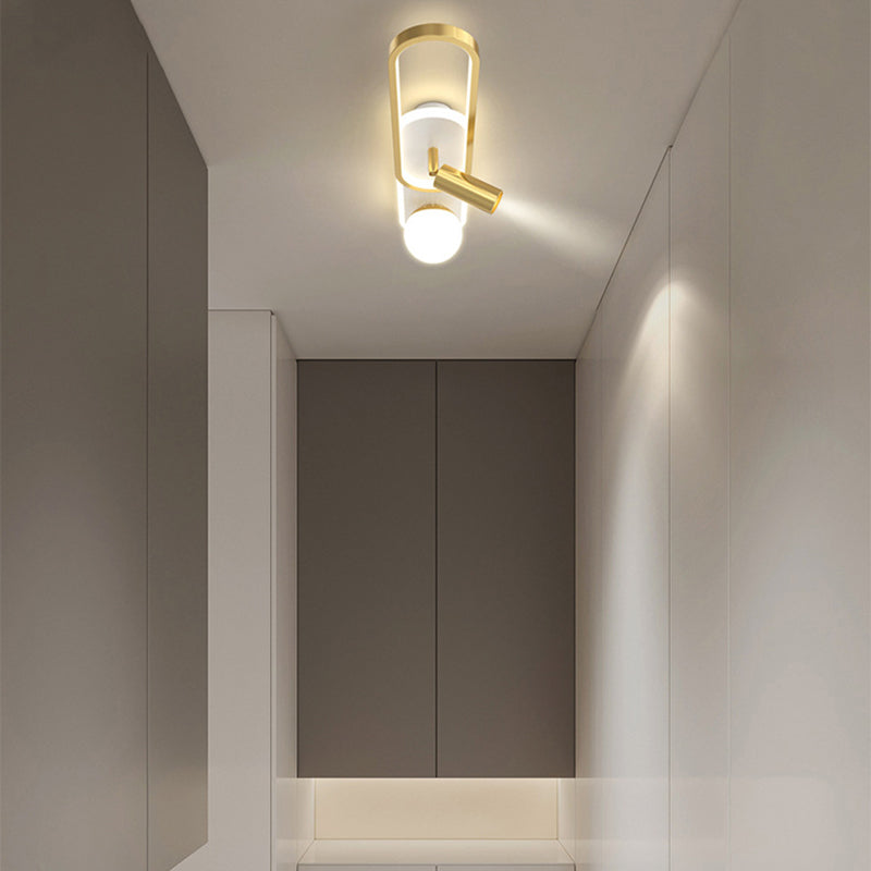 Linear Flush Mount Light Fixture Modern Metal Flush Light for Living Room