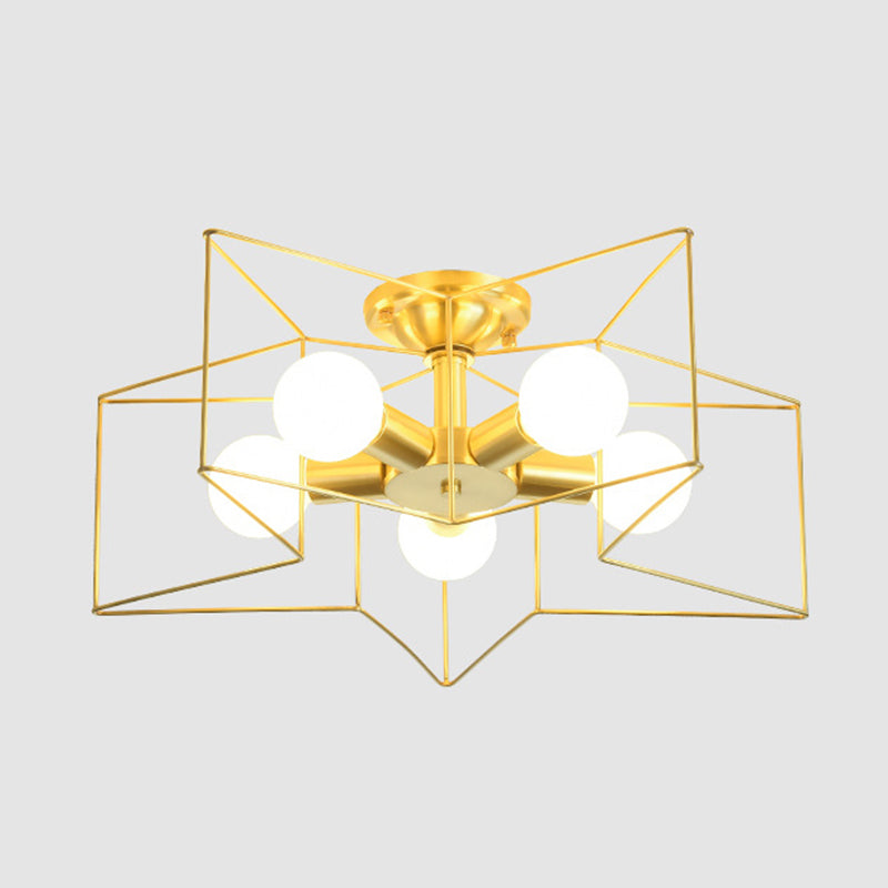 Star Shape Flush Mount Light Fixtures Modern Flush Mount Ceiling Light