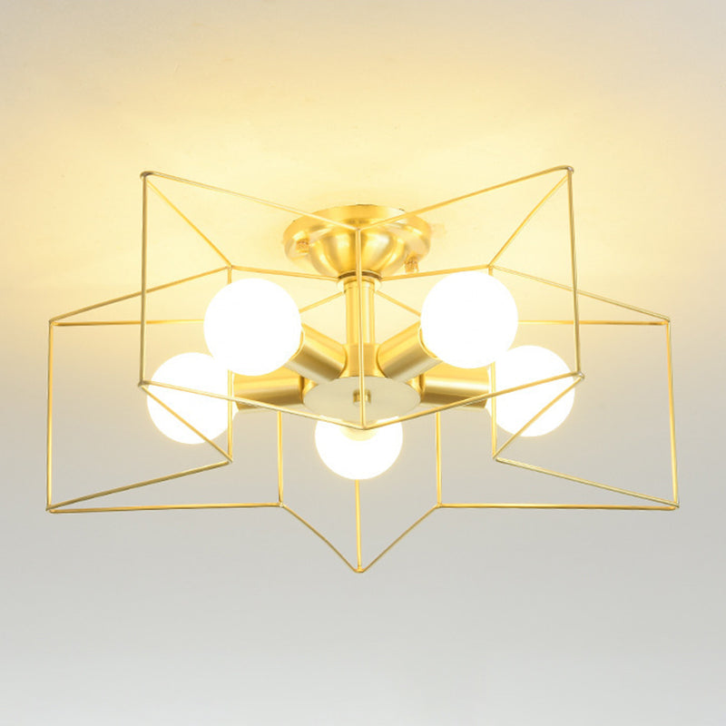 Star Shape Flush Mount Light Fixtures Modern Flush Mount Ceiling Light
