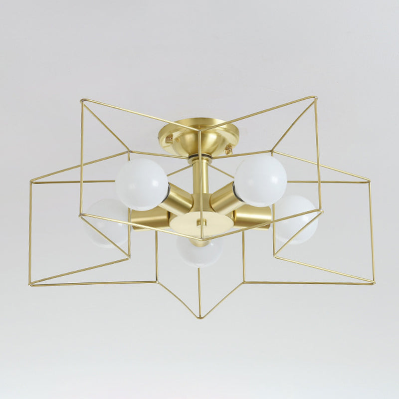 Star Shape Flush Mount Light Fixtures Modern Flush Mount Ceiling Light