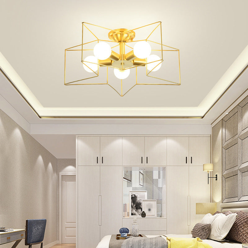 Star Shape Flush Mount Light Fixtures Modern Flush Mount Ceiling Light