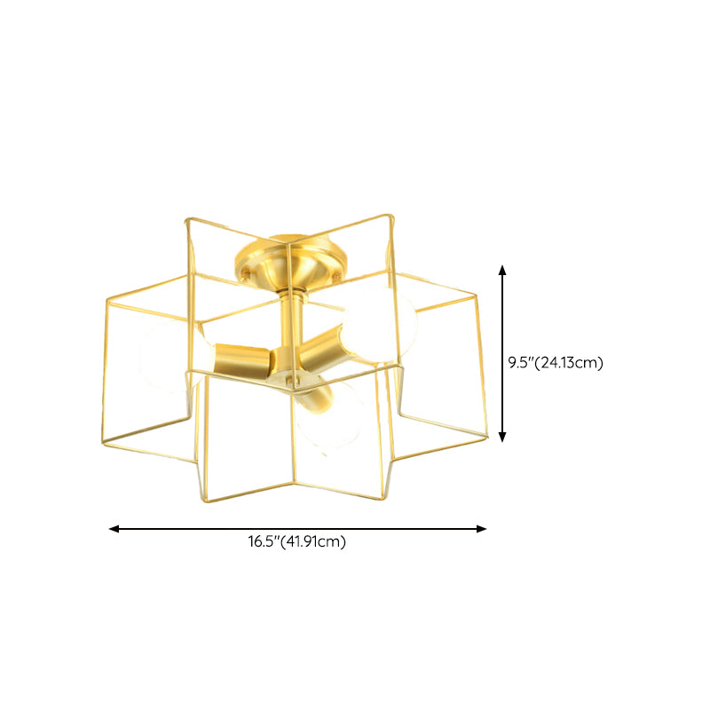 Star Shape Flush Mount Light Fixtures Modern Flush Mount Ceiling Light