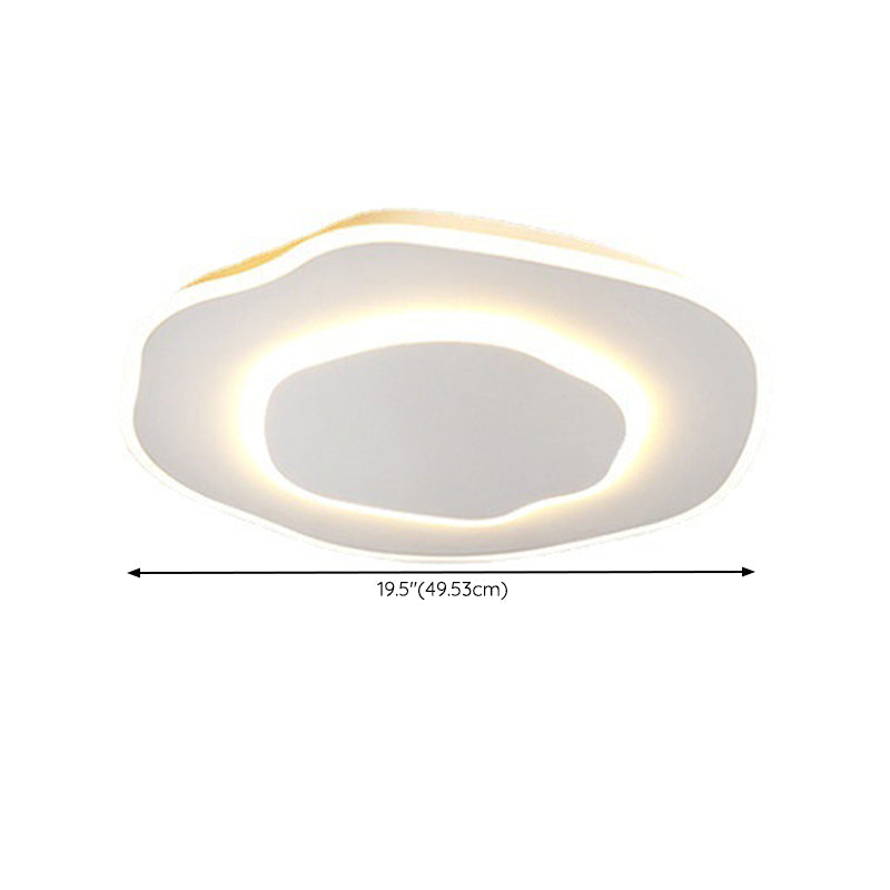 2 - Light Cloud Shape LED Flush Mount in Matte White Iron Modern Ceiling Flush