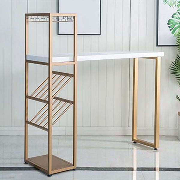 Rectangle Bar Table with High Stools Contemporary Style 1/2/3 Pieces Bar Table Set