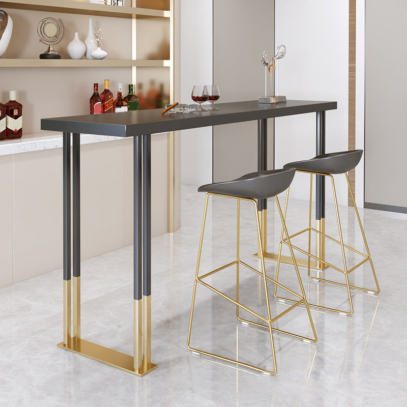 Rectangular Bar Stool and Table Set 1/3 Pieces Pub Table Set