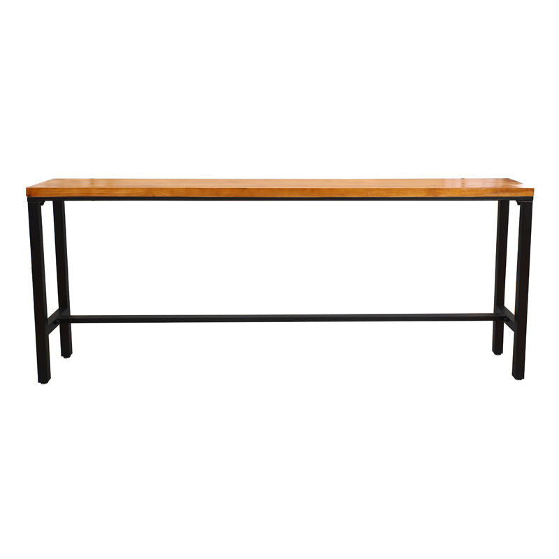 Modern Bar Table Set 1/6/11 Pieces Rectangle Wood Counter Table with High Stools for Bar