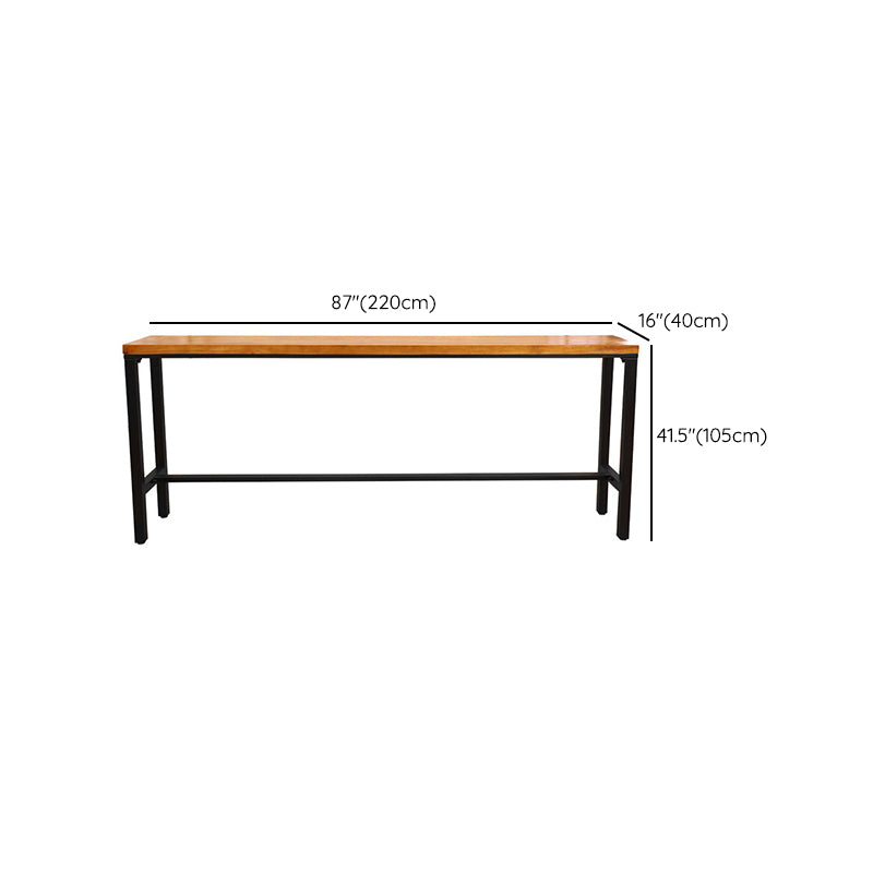 Modern Bar Table Set 1/6/11 Pieces Rectangle Wood Counter Table with High Stools for Bar