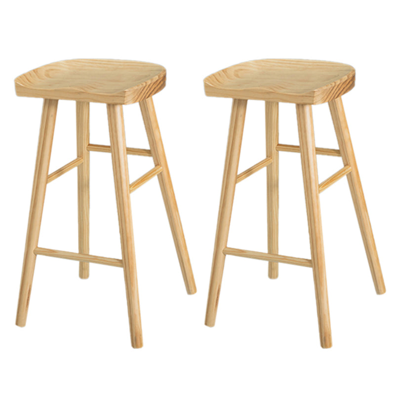 Contemporary Style Bar Table Set 1/2/3 Pieces Rectangle Bar Table with Wood Stools