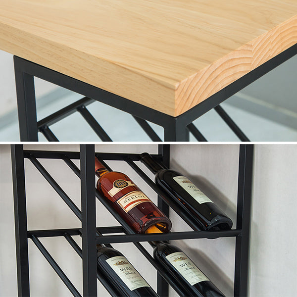 Contemporary Style Bar Table Set 1/2/3 Pieces Rectangle Bar Table with Wood Stools