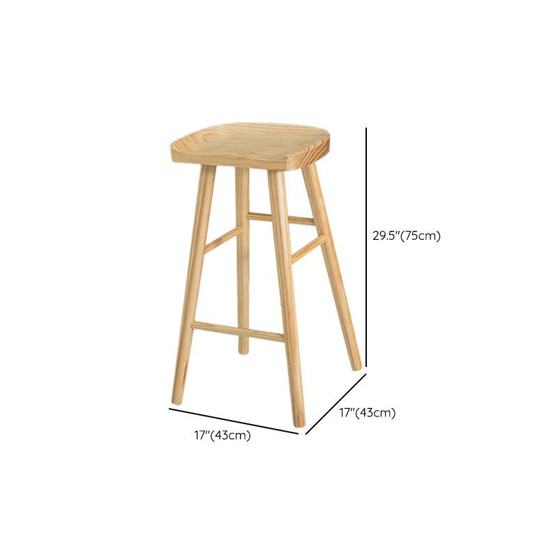 Contemporary Style Bar Table Set 1/2/3 Pieces Rectangle Bar Table with Wood Stools