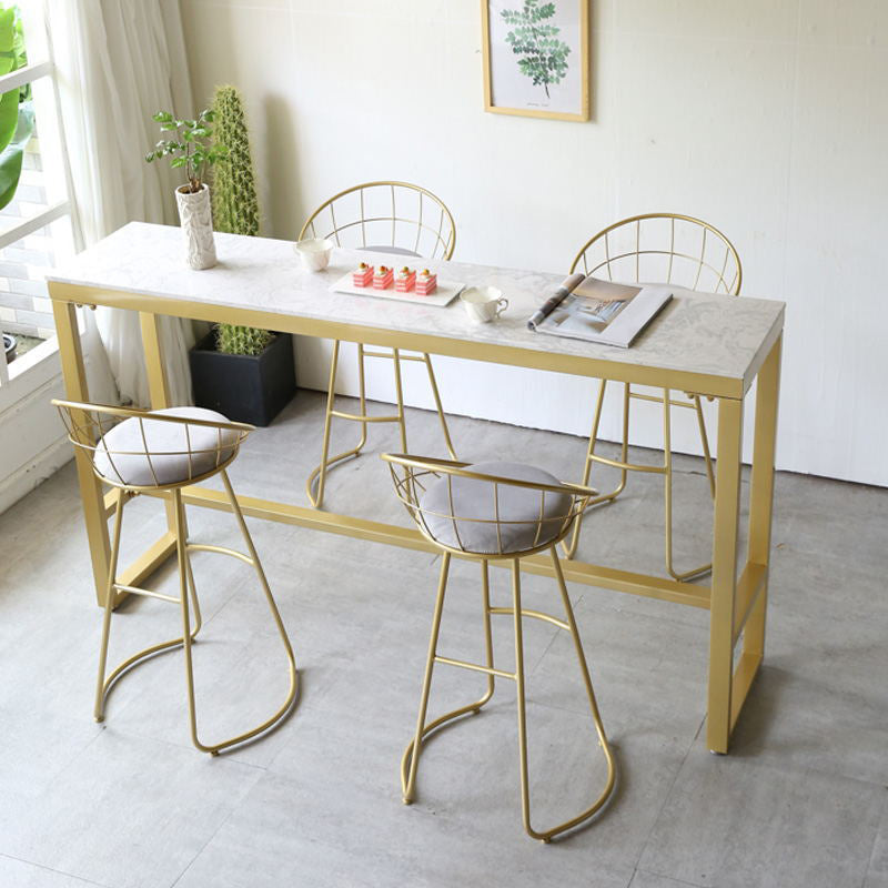 1/4/5 Pieces Bar Stool and Table Set Rectangular Bar Table Set