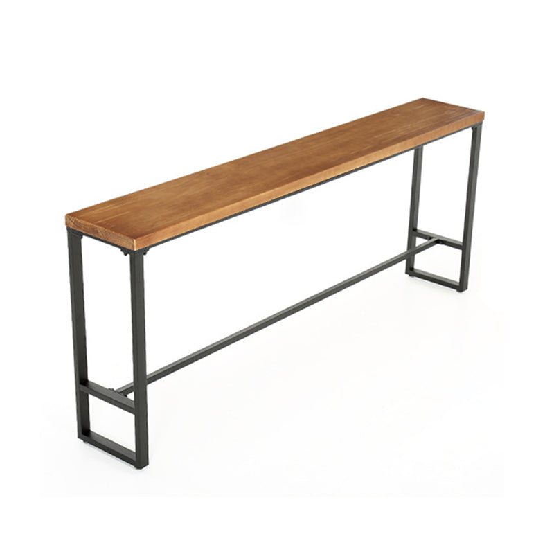 Industrial Bar Table Set 1/5/9 Pieces Rectangle Wood Counter Table with Stools for Bar