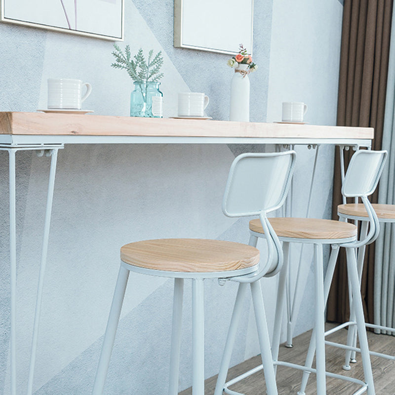 Glam Style 1/2/4/5 Pieces Bar Table Set Rectangle Bar Table with High Metal Stools