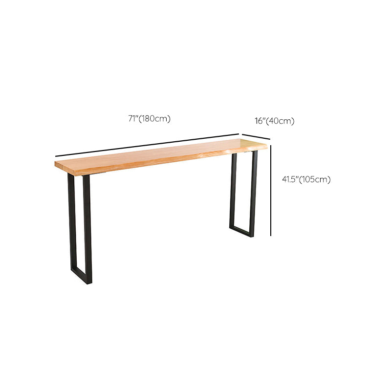 Industrial 1/2/7 Pieces Bar Table Set Rectangle Wood Bar Table with High Metal Stools