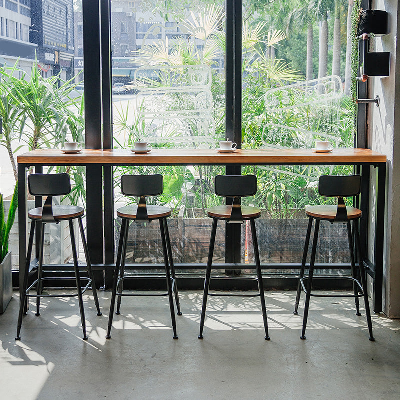 Solid Wood Bar Table Set Modern Rectangle 1/5/9 Pieces Counter Height Pub Set