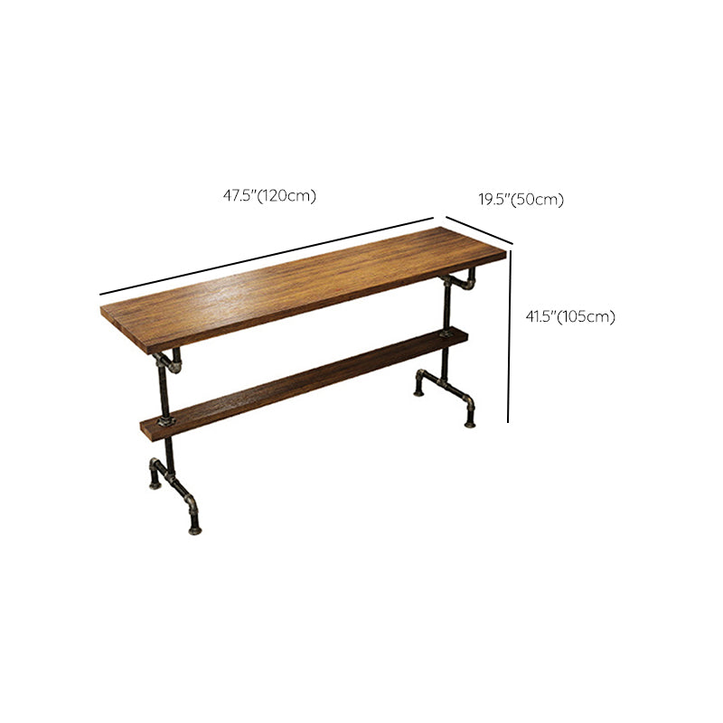 Brown Bar Stool and Table Set Industrial 1/2/4/7 Pieces Table and Stool Set