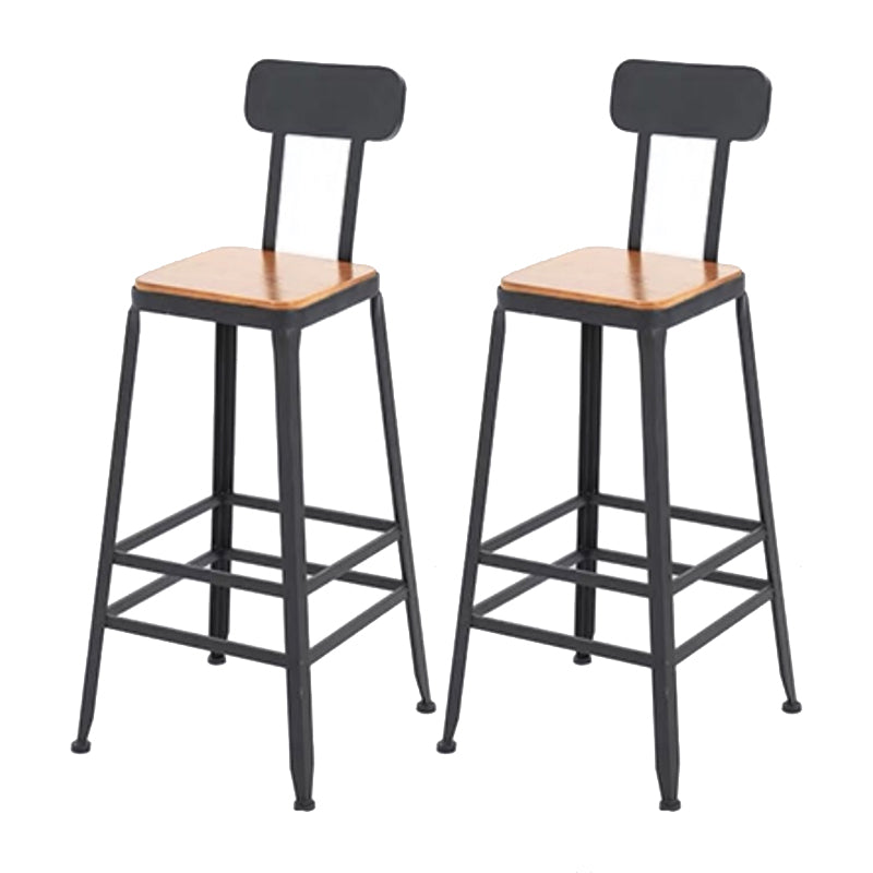 Modern Bar Table Set 1/2/5 Pieces Rectangle Bar Table and Stool with Metal Footrest