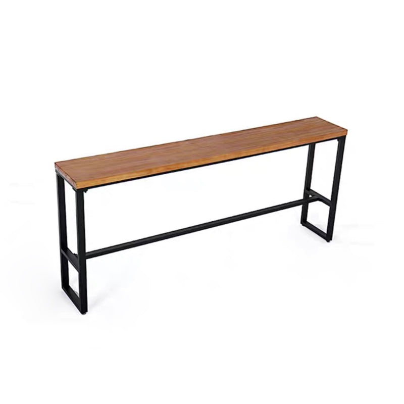 1/7 Pieces Indoor Bar Table Set Industrial Wooden Bar Table and Stools with Footrest