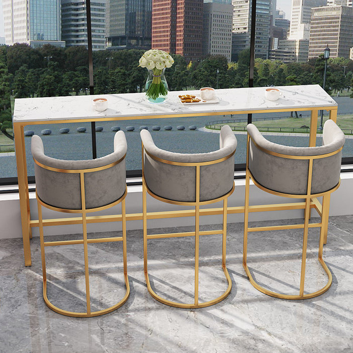 Sintered Stone Bar Table Set 1/2/3/4/7 Pieces Luxury Bar Table and Stools with Footrest