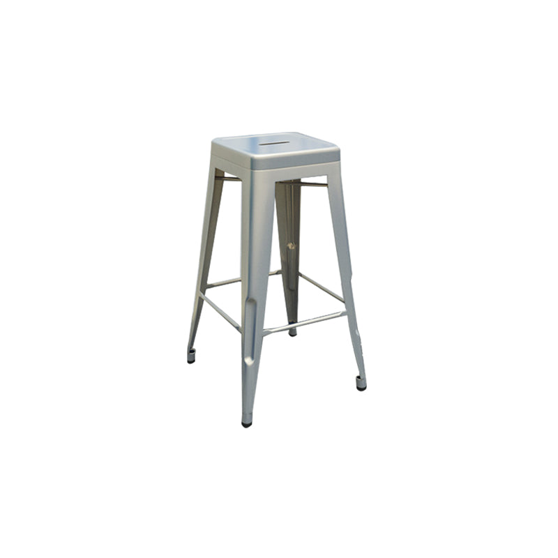 Industrial Stackable Backrest Counter Stool Iron Bar Stool with Pedal for Cafe