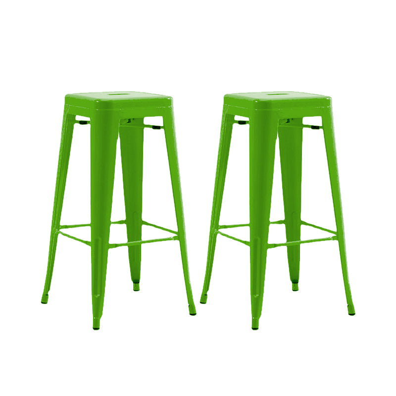 Industrial Stackable Backrest Counter Stool Iron Bar Stool with Pedal for Cafe