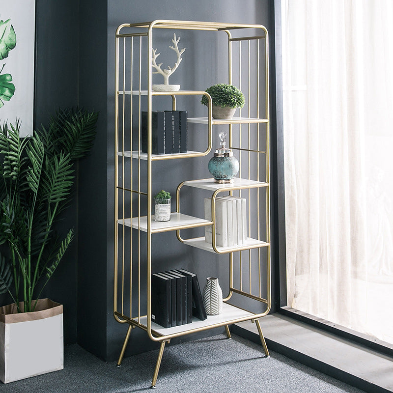 Modern Metal Bookshelf Etagere Open Shelf Bookcase with Shelves