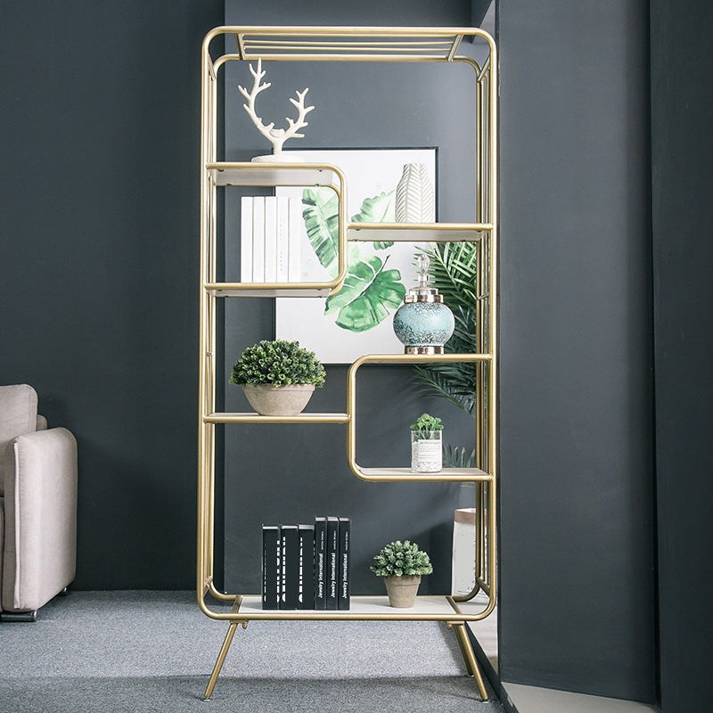 Modern Metal Bookshelf Etagere Open Shelf Bookcase with Shelves