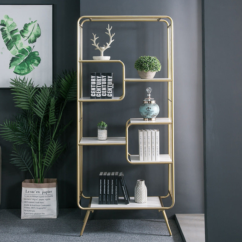 Modern Metal Bookshelf Etagere Open Shelf Bookcase with Shelves