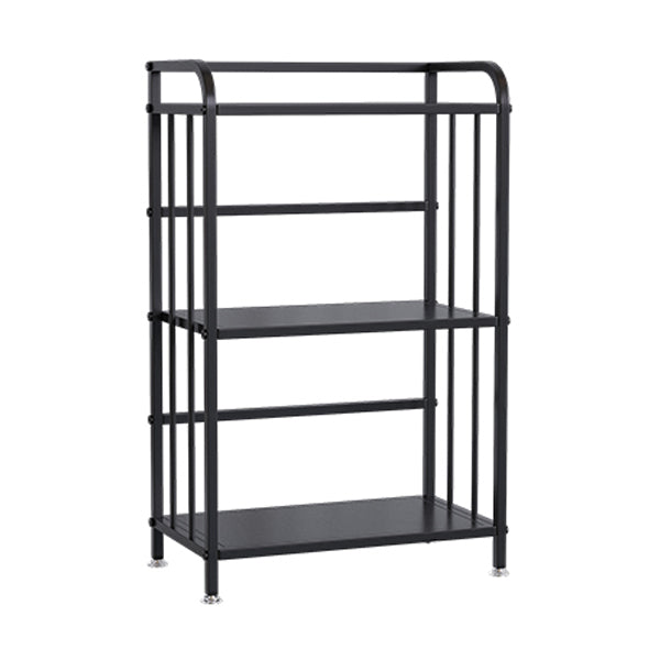 Contemporary Metal Bookshelf Black Etagere Shelf Bookcase for Study Room