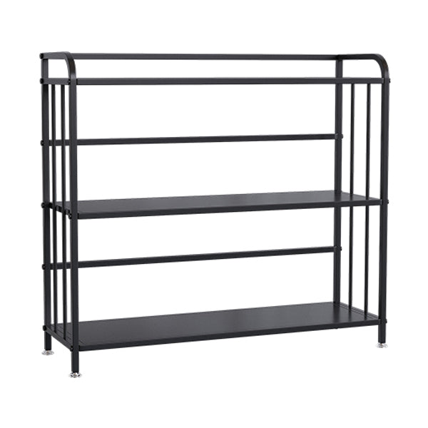 Contemporary Metal Bookshelf Black Etagere Shelf Bookcase for Study Room
