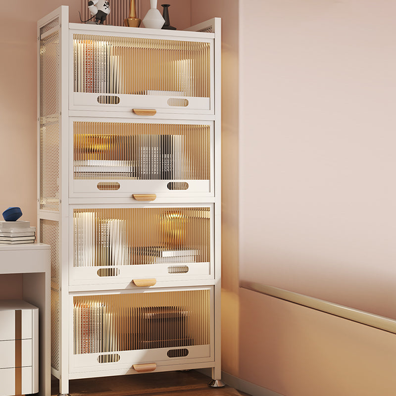 12.6" W Matte Finish Bookshelf for Living Room, Steel Standard Shelf Bookcase