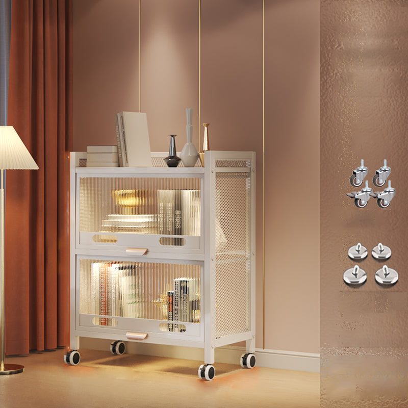 12.6" W Matte Finish Bookshelf for Living Room, Steel Standard Shelf Bookcase